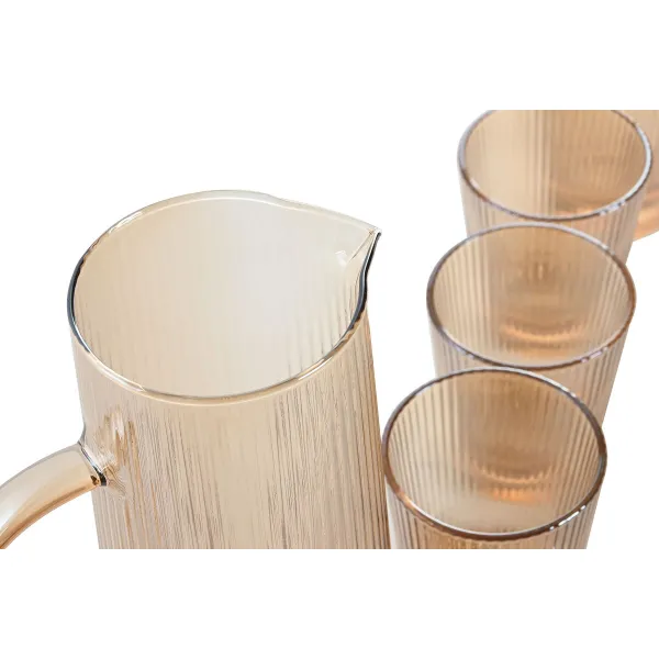 Ąsočio ir stiklinių komplektas Home ESPRIT Gintaras Borosilikatinis stiklas 1,25 L