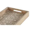 Padėklų rinkinys Home ESPRIT Balta Natūralus Mango mediena Medžio MDF 44 x 29 x 5 cm (2 vnt.)