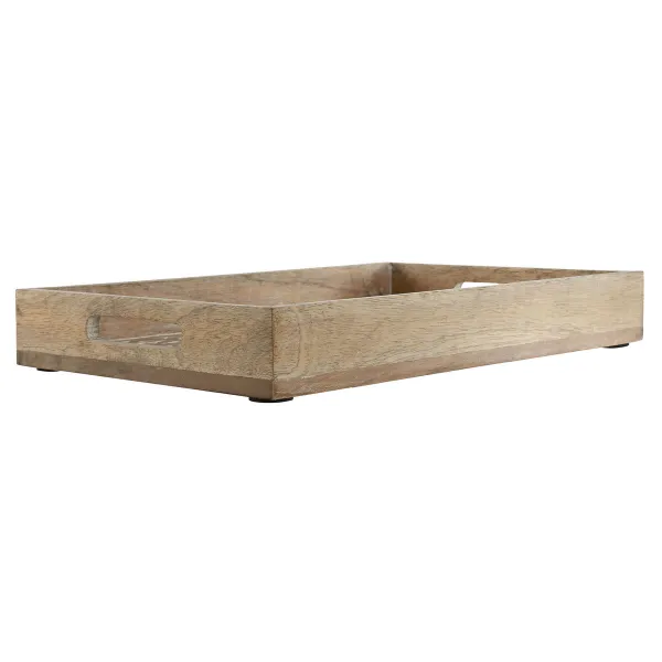 Padėklų rinkinys Home ESPRIT Balta Natūralus Mango mediena Medžio MDF 44 x 29 x 5 cm (2 vnt.)