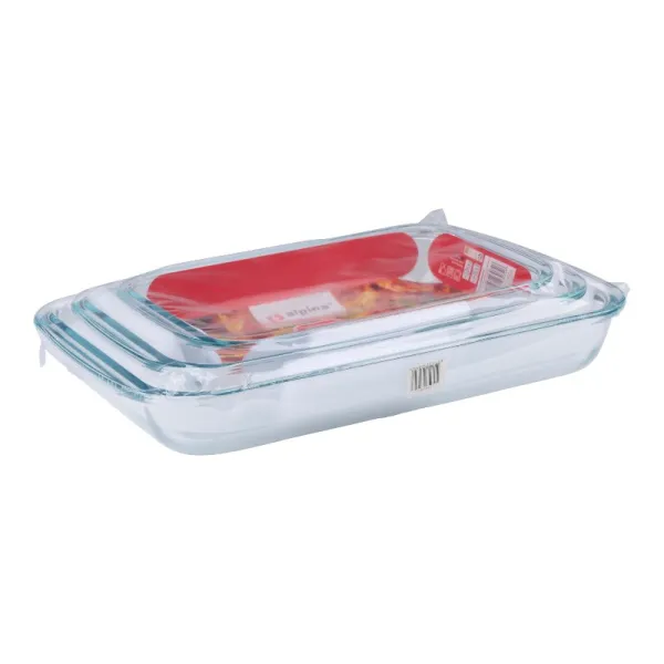 Alpina - Set of glass ovenproof dishes (3 pieces)