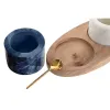 Druskinė ir pipirinė Home ESPRIT Balta Juoda Natūralus Nerūdijantis plienas Akacija 20 X 10 X 7,6 CM