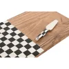 Разделочная доска Home ESPRIT Белый Чёрный Натуральный современный 20 X 38 X 1,5 CM (4 Предметы)