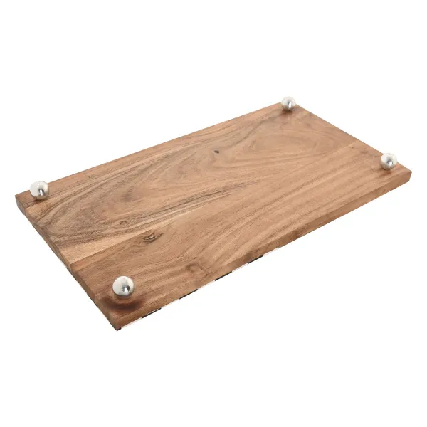 Leikkuulauta Home ESPRIT Valkoinen Musta Luonnollinen Moderni 20 X 38 X 1,5 CM (4 Kappaletta)