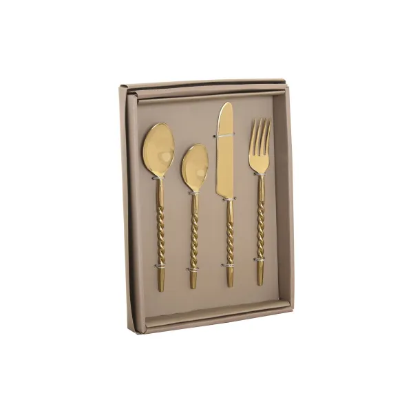 Galda piederumi Home ESPRIT Bronza Nerūsējošais tērauds 4,5 X 2 X 21 CM 16 Daudzums