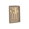 Столовые приборы Home ESPRIT Позолоченный Нержавеющая сталь 4,5 x 1,5 x 21 cm 16 Предметы