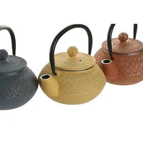 Tējkanna Home ESPRIT Dzeltens Zils Oranžs Nerūsējošais tērauds Dzelzs 300 ml (3 gb.)