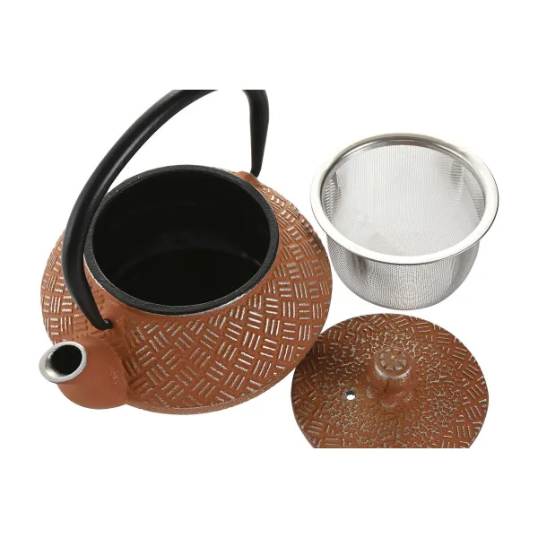 Teekannu Home ESPRIT Keltainen Sininen Oranssi Ruostumaton teräs Rauta 300 ml (3 osaa)