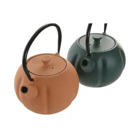 Teekannu Home ESPRIT Vihreä Oranssi Ruostumaton teräs Rauta 1 L (2 osaa)