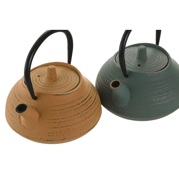 Чайник Home ESPRIT Зеленый Оранжевый Нержавеющая сталь Железо 400 ml (2 штук)