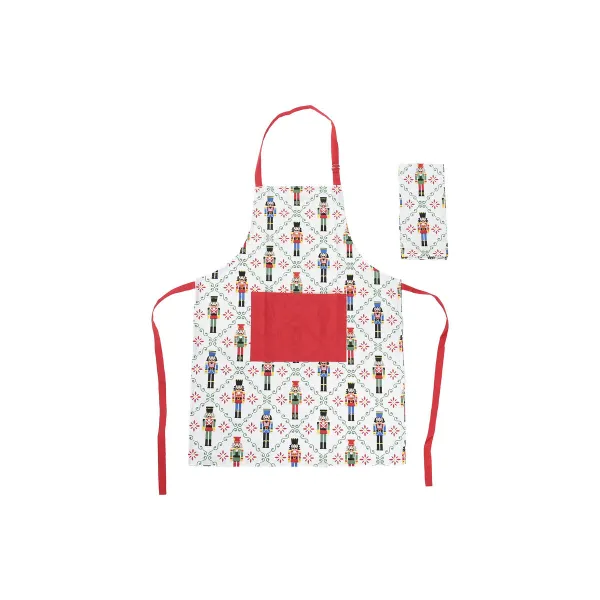 Prijuostė Home ESPRIT Balta Raudona Žalia Rusvai gelsva 60 x 0,2 x 80 cm (2 vnt.)