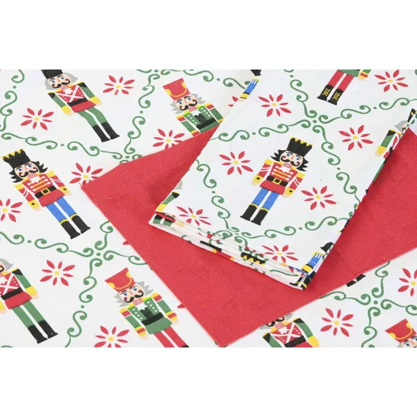Prijuostė Home ESPRIT Balta Raudona Žalia Rusvai gelsva 60 x 0,2 x 80 cm (2 vnt.)