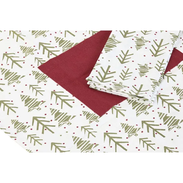 Esiliina Home ESPRIT Valkoinen Punainen Vihreä Beige 60 x 0,2 x 80 cm (2 osaa)