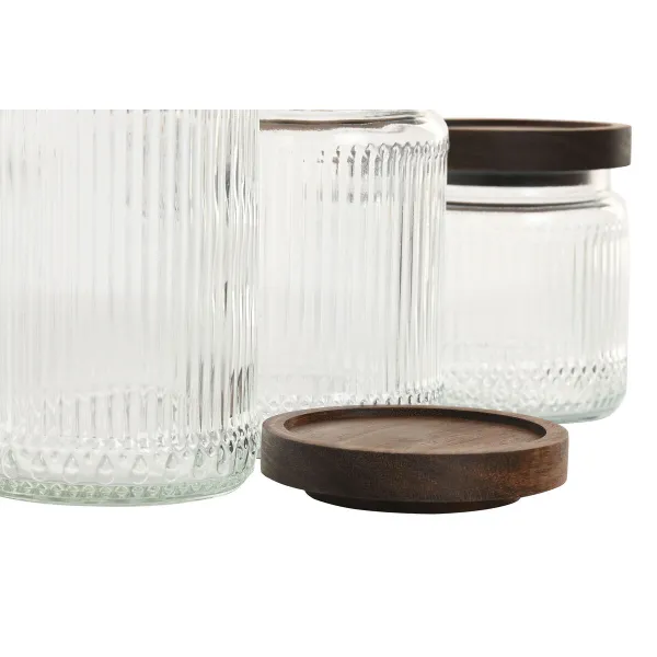 3 indeliai Home ESPRIT Skaidrus Natūralus 700 ml 1 L 3 Dalys