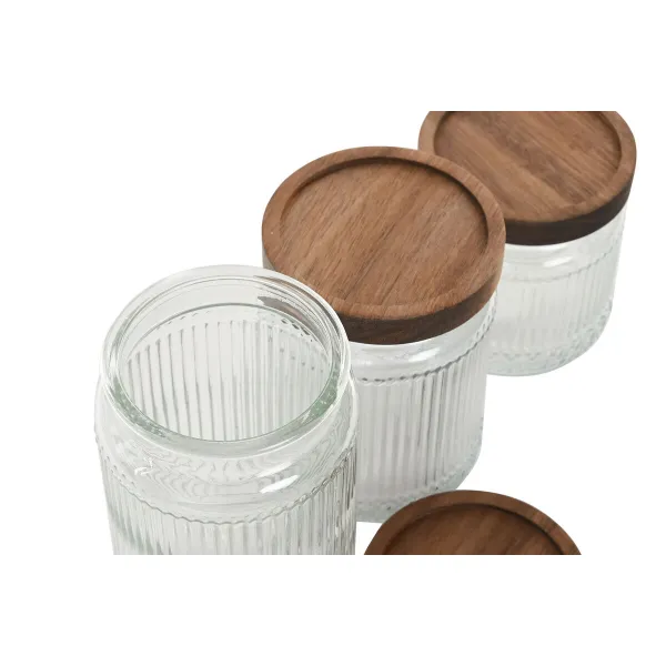 3 indeliai Home ESPRIT Skaidrus Natūralus 700 ml 1 L 3 Dalys