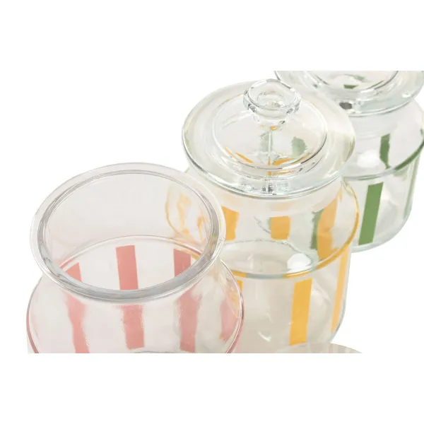 3 purkkia Home ESPRIT Monivärinen Raidat Moderni 1 L 1,2 L 3 Kappaletta