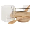 Сахарница Home ESPRIT Натуральный Бамбук Стеклянный 21,5 X 10,5 X 10 CM 2 Предметы