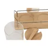 Сахарница Home ESPRIT Натуральный Бамбук Стеклянный 21,5 X 10,5 X 10 CM 2 Предметы