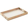 Tarjotin Home ESPRIT Valkoinen Luonnollinen Mangopuu 43,5 X 27 X 4,5 CM