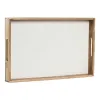 Paplāte Home ESPRIT Balts Dabisks Mango koks 43,5 X 27 X 4,5 CM