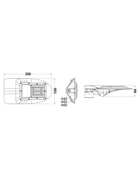 30W 4000K IP66 LED Street Light