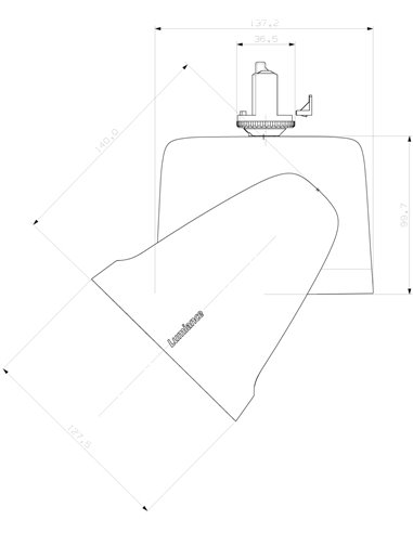 36w Track light Optimo L 24D 3K WHT GLB