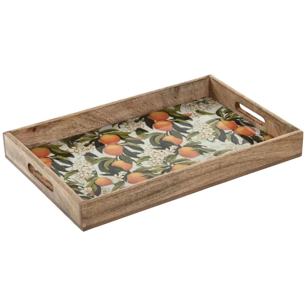 Paplāte Home ESPRIT Daudzkrāsains Mango koks 43,5 X 27 X 5 CM
