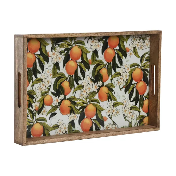 Padėklas Home ESPRIT Spalvotas Mango mediena 43,5 X 27 X 5 CM