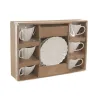 6 puodelių rinkinys su lėkštute Home ESPRIT Balta Porcelianas 150 ml