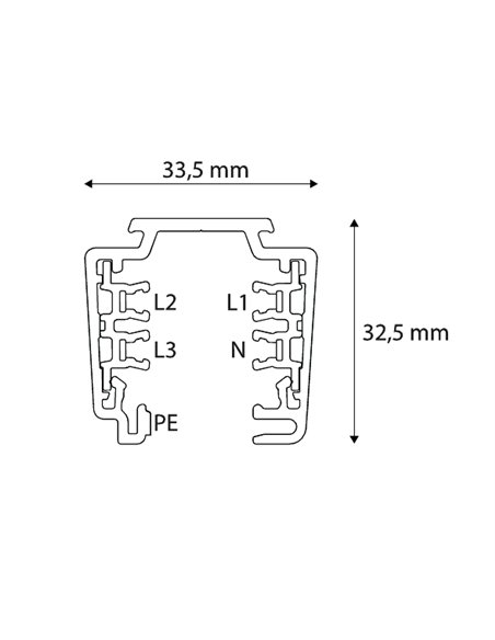 UNIPRO T33B  3-phase lighting track 