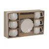 6 puodelių rinkinys su lėkštute Home ESPRIT Balta Porcelianas 120 ml