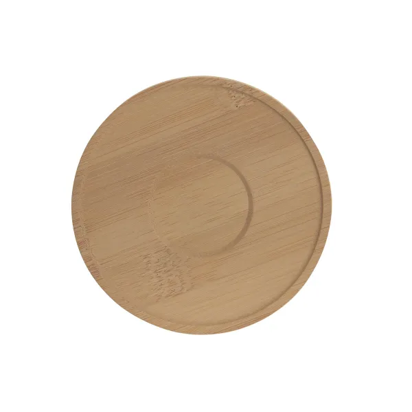 Set of 6 Cups with Plate Home ESPRIT White Bamboo Porcelain 90 ml