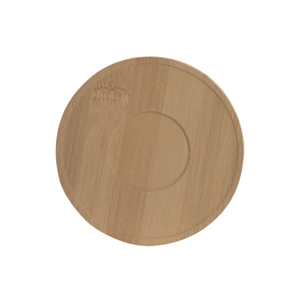 6 puodelių rinkinys su lėkštute Home ESPRIT Balta Bambukas Porcelianas 90 ml