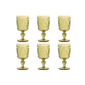 Setti laseja Home ESPRIT Vihreä Kristalli 265 ml (6 osaa)
