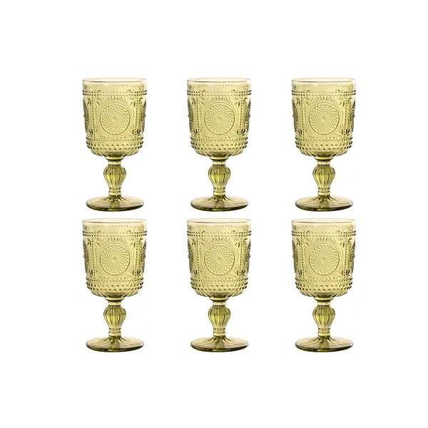 Набор рюмок Home ESPRIT Зеленый Стеклянный 265 ml (6 штук)