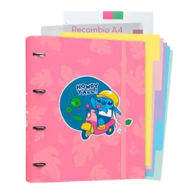 Disney Stitch - A4 binder with sheets (4 rings, elastic band)