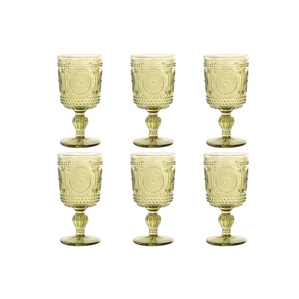 Набор рюмок Home ESPRIT Зеленый Стеклянный 310 ml (6 штук)