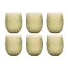 Набор стаканов Home ESPRIT Зеленый Стеклянный С облегчением 360 ml (6 штук)