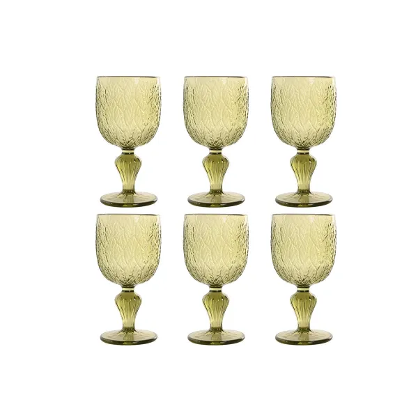 Набор рюмок Home ESPRIT Зеленый Стеклянный 340 ml (6 штук)