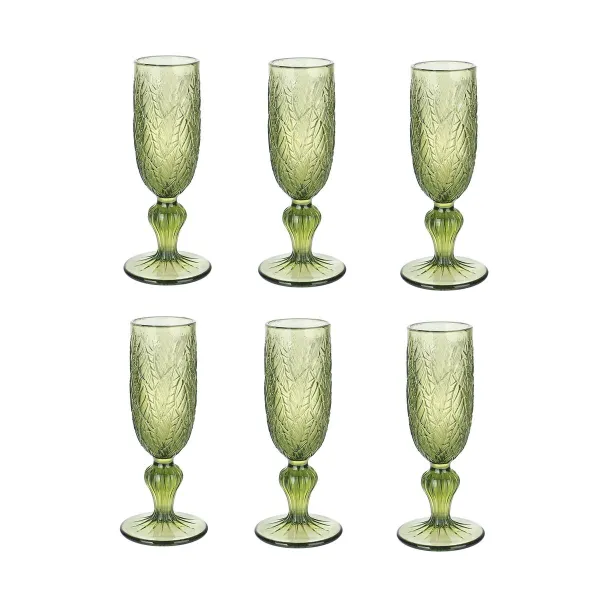 Набор рюмок Home ESPRIT Зеленый Стеклянный 160 ml (6 штук)