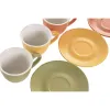 Kafijas komplekts Home ESPRIT Daudzkrāsains Porcelāns Moderns 100 ml 6 Daudzums