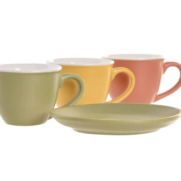 Coffee Set Home ESPRIT Multicolour Porcelain Modern 100 ml 6 Pieces