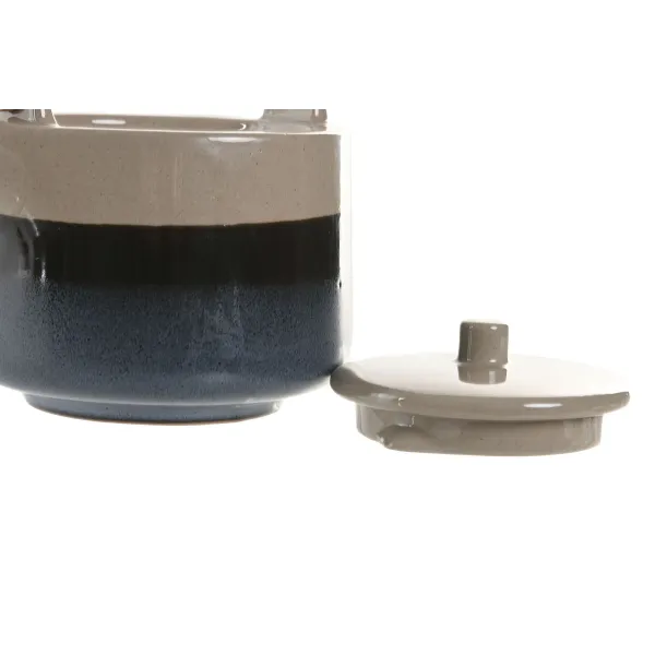 Teapot Home ESPRIT Blue Grey Bamboo Porcelain 1 L