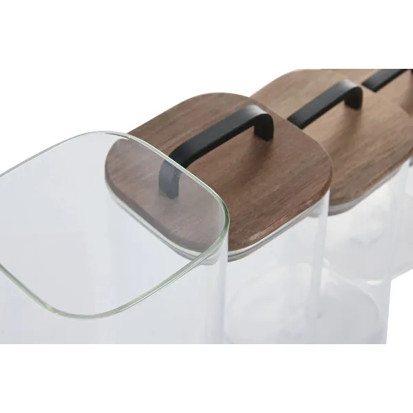 4 Tubs Home ESPRIT Transparent Natural 4 Pieces
