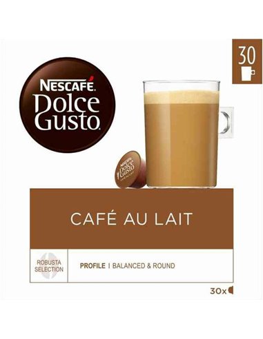 Coffee Capsules Nescafé Dolce Gusto Cafe Au Lait 1 Unit 30 Units