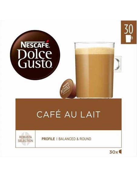 Coffee Capsules Nescafé Dolce Gusto Cafe Au Lait 1 Unit 30 Units