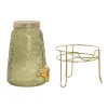 Dzērienu padevējs Home ESPRIT Zaļš Bronza Metāls Stikls polistirols 3,3 L 19,3 X 19,3 X 36 CM