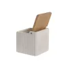 Солонка с крышкой Home ESPRIT Белый Бамбук Керамика 11 x 11 x 11 cm (3 штук)