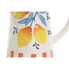Stiklinis butelis Home ESPRIT Geltona Mėlyna Balta Dolomite Citrinos Oranžinė Viduržemio 750 ml