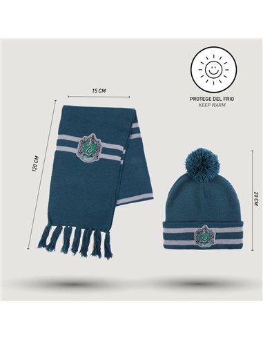 Hat & Gloves Harry Potter Dark green