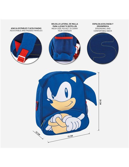 School Bag Sonic Blue 15,5 x 30 x 10 cm